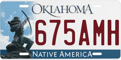 OK license plate 675AMH