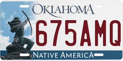 OK license plate 675AMQ