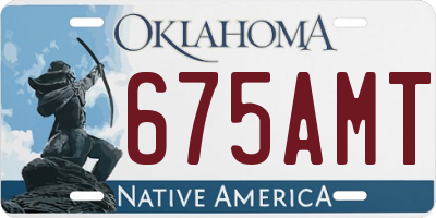 OK license plate 675AMT