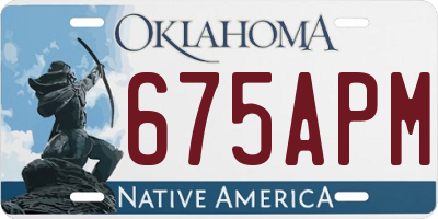 OK license plate 675APM