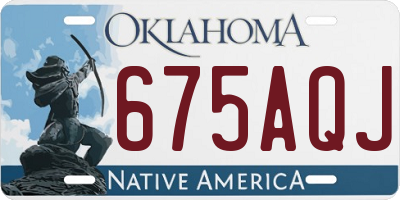 OK license plate 675AQJ