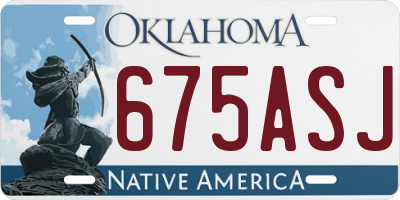 OK license plate 675ASJ