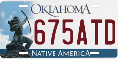OK license plate 675ATD