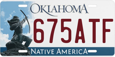 OK license plate 675ATF
