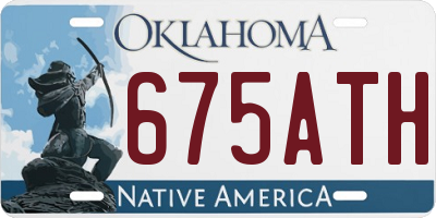 OK license plate 675ATH