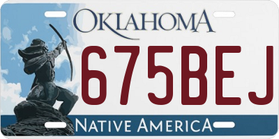 OK license plate 675BEJ