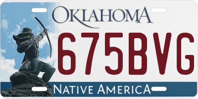 OK license plate 675BVG