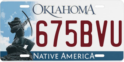 OK license plate 675BVU