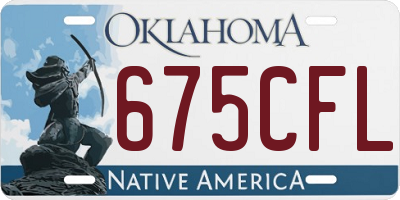 OK license plate 675CFL