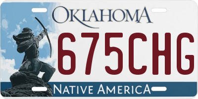 OK license plate 675CHG