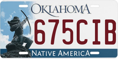 OK license plate 675CIB
