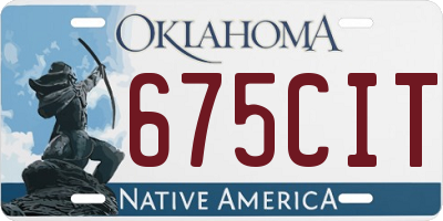 OK license plate 675CIT