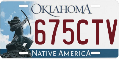 OK license plate 675CTV