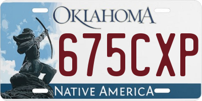 OK license plate 675CXP