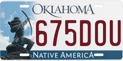 OK license plate 675DOU