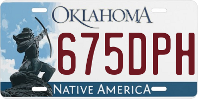 OK license plate 675DPH