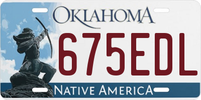 OK license plate 675EDL