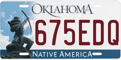 OK license plate 675EDQ