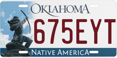 OK license plate 675EYT