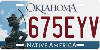 OK license plate 675EYV