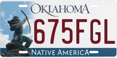 OK license plate 675FGL