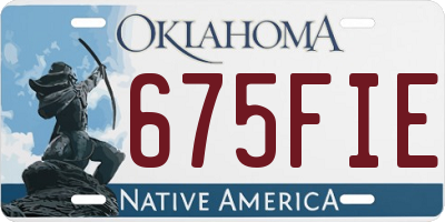 OK license plate 675FIE