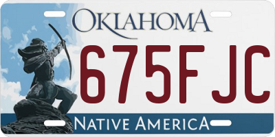 OK license plate 675FJC