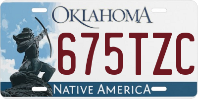 OK license plate 675TZC