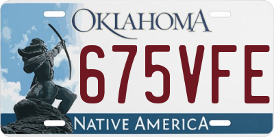 OK license plate 675VFE