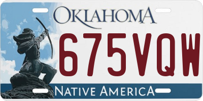 OK license plate 675VQW