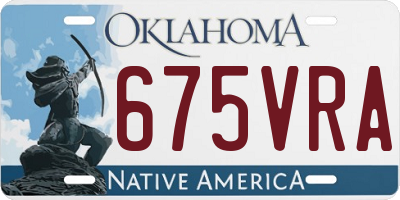 OK license plate 675VRA