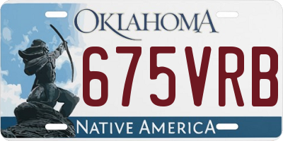 OK license plate 675VRB