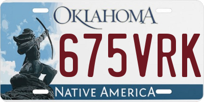 OK license plate 675VRK