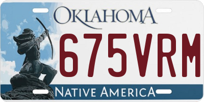 OK license plate 675VRM