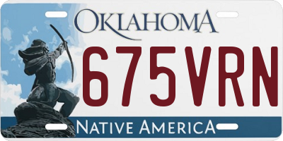 OK license plate 675VRN