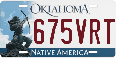 OK license plate 675VRT