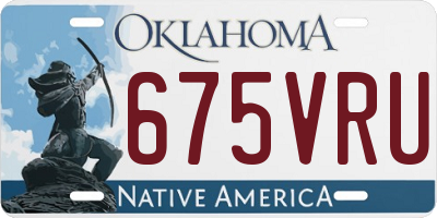OK license plate 675VRU