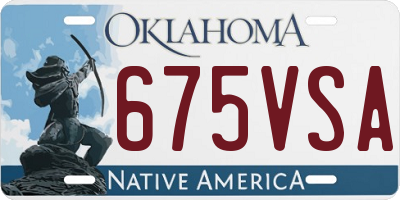OK license plate 675VSA