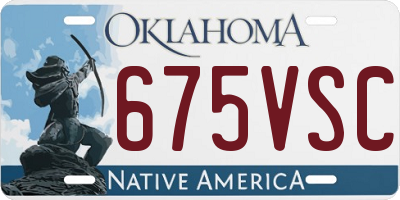 OK license plate 675VSC