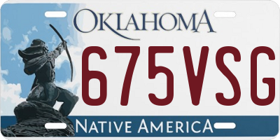 OK license plate 675VSG