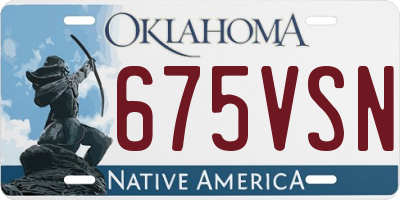 OK license plate 675VSN