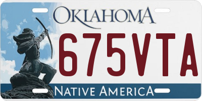 OK license plate 675VTA