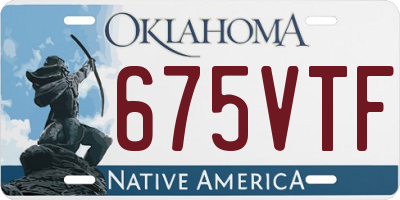 OK license plate 675VTF