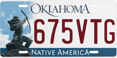 OK license plate 675VTG