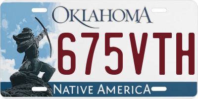 OK license plate 675VTH