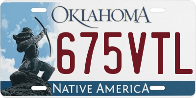 OK license plate 675VTL