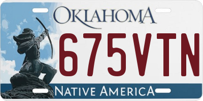 OK license plate 675VTN