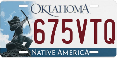 OK license plate 675VTQ