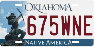 OK license plate 675WNE