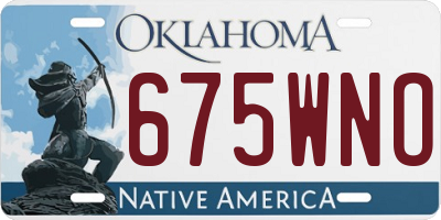 OK license plate 675WNO